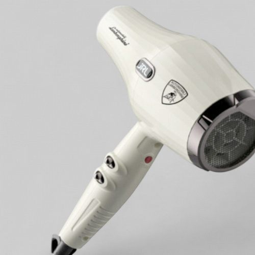 FORTE PRO LITE HAIR DRYER, WHITE-ФЕН ДЛЯ ВОЛОС, ЦВЕТ БЕЛЫЙ-Фен &quot;JRL FORTE PRO LITE&quot; - 2400W, с улучшенным DC мотором, с логотипом LAMBORGHINI, с функцией ионизации, LED индикатор, 2 режима температуры и скорости, цвет белый