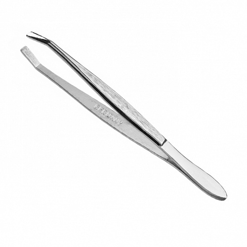 Пинцет для удаления волос из никеля, с наклоном, длина 8см