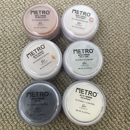 &quot;METRO POWDER THE MELTING POT&quot; - Акриловая пудра шоколадно-золотистого цвета, полупрозрачная, 9гр.