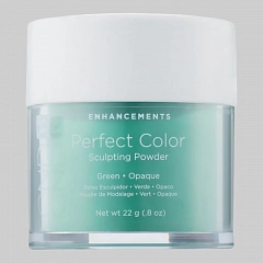 PERFECT COLOR GREEN POWDER - Акриловая пудра зеленого цвета, 22 гр.