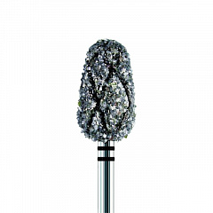 Алмазная конусная фреза с насечкой, с крупной крошкой 500грит,  диаметр 9мм. (тупая)