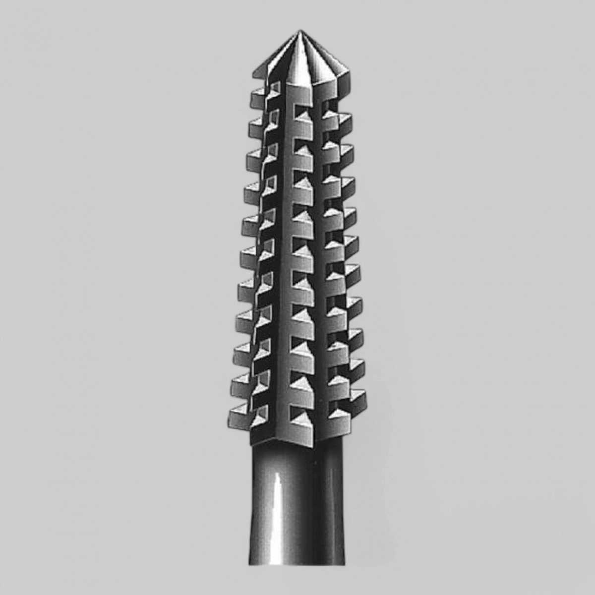 Фреза стальная каплевидная  с продольно поперечной насечкой 5 мм