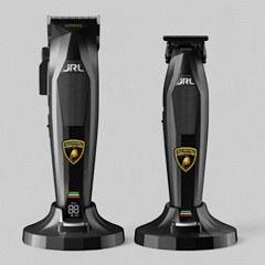 DIAMANTE CLIPPER AND TRIMMER KIT, BLACK-НАБОР ДЛЯ СТРИЖКИ ВОЛОС  “JRL DIAMANTE”  (В СОСТАВЕ МАШИНКА ДЛЯ СТРИЖКИ ВОЛОС И ТРИММЕР), ЦВЕТ ЧЕРНЫЙ,  с логотипом Lamborghin
