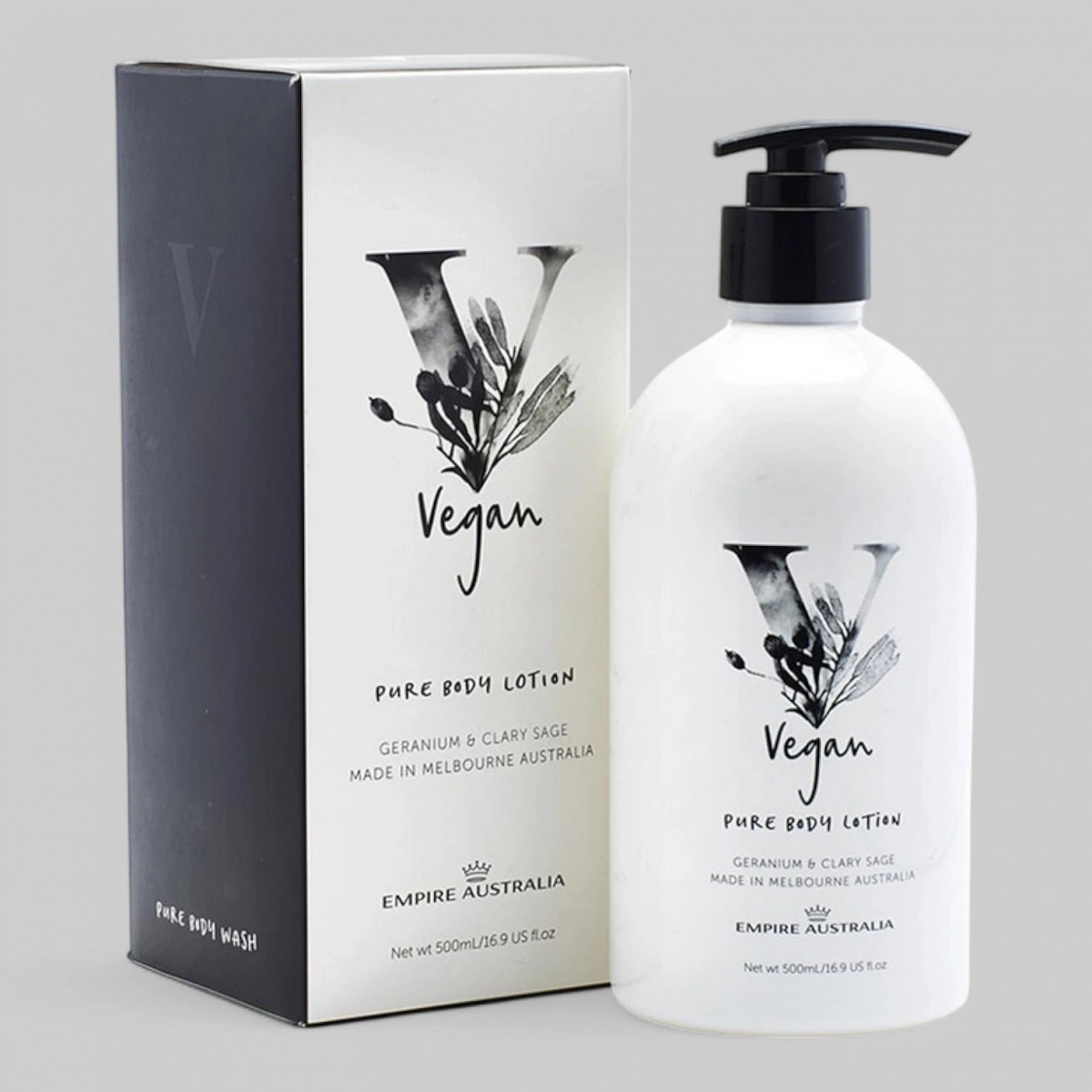 Лосьон для тела EMPIRE AUSTRALIA с маслами герани и мускатного шалфея, коллекция &quot;VEGAN&quot;, 500 мл
