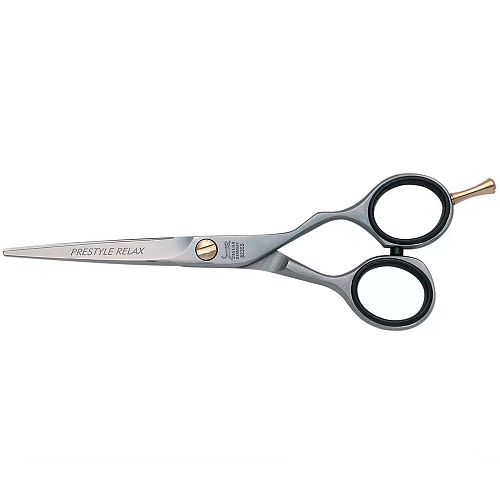 Ножницы рабочие &quot;Pre Style Relax&quot;- эргономичной формы со смещёнными ручками, одно лезвие с микронасечкой, размер 5,5.