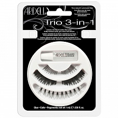 Набор &quot;TRIO 3-IN-1&quot;, состоит 10 средних пучковых ресниц, подиумных моделей № 101 и 301 плюс клей для пучковых ресниц 1мл.