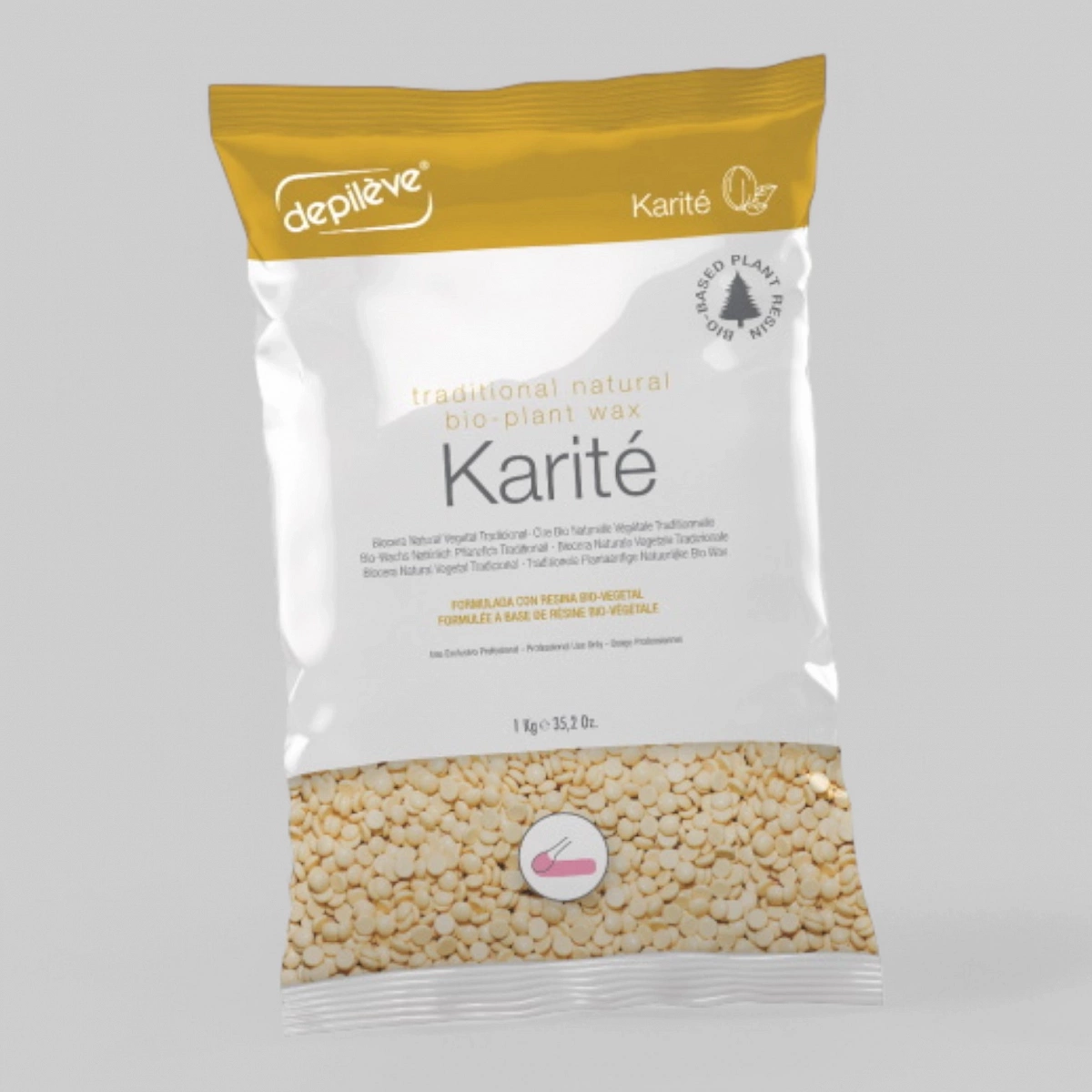 DEPILEVE BIOCERA NAT TRADICIONAL KARITE PERLAS WAX 1KG - Воск для депиляции