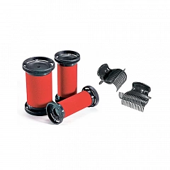 Электробигуди профессиональные BabylissPro &quot;BIG CURLS&quot; - 200W, с велюровым покрытием, 5шт, размер 40мм, с зажимами.