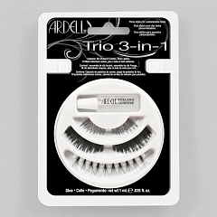 Набор &quot;TRIO 3-IN-1&quot;, состоит 10 средних пучковых ресниц, подиумных моделей № 101 и 301 плюс клей для пучковых ресниц 1мл.
