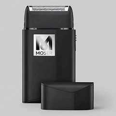 Мини-шейвер &quot;Moser Pro Finish&quot; - для финишной доводки, высота среза 0,05мм, пластиковый, матовый, Li-Ion аккумулятор, 150 минут автономной работы. (черный)