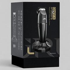 ONYX PROFESSIONAL CORDLESS HAIR TRIMMER BLACK-МАШИНКА ДЛЯ СТРИЖКИ ВОЛОС &quot;JRL ONYX CORDLESS BLACK&quot;  /ОКАНТОВОЧНАЯ, ЦВЕТ - ЧЕРНЫЙ/ роторный мотор, 8200 об/мин), T-образный ножевой блок &quot;ONYX EZ-GAP M&quot; 40мм, 5 насадок: 1,5 мм-10мм, 3.5ч работ
