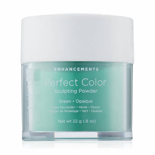 PERFECT COLOR GREEN POWDER - Акриловая пудра зеленого цвета, 22 гр.