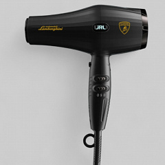 FORTE PRO LITE HAIR DRYER, BLACK-ФЕН ДЛЯ ВОЛОС &quot;JRL FORTE PRO LITE&quot; , ЦВЕТ ЧЕРНЫЙ, 2400W, с улучшенным DC мотором, с логотипом LAMBORGHINI, с функцией ионизации, LED индикатор, 2 режима температуры и скорости)