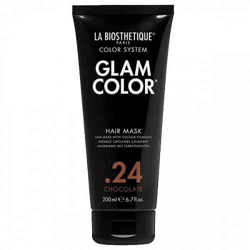 Тонирующая маска Glam Color Hair Mask .24 -  уменьшает выраженность нежелательных оттенков на волосах, усиливает оттенок коричневых волос с гарантированной нейтрализацией цвета, придавая волосам яркое сияние, цвет &quot;Шоколад&quot;, 200мл.