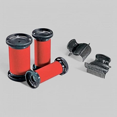 Электробигуди профессиональные BabylissPro &quot;BIG CURLS&quot; - 200W, с велюровым покрытием, 5шт, размер 40мм, с зажимами.