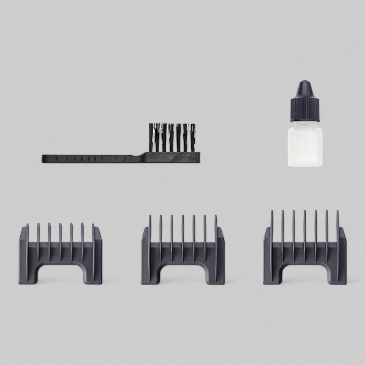 Машинка &quot;Moser-Primat Fading Edition&quot;- рабочая, регулируемый нож, 2 насадки, сеть 15w. (титаново\чёрная)