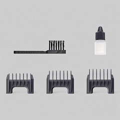 Машинка &quot;Moser-Primat Fading Edition&quot;- рабочая, регулируемый нож, 2 насадки, сеть 15w. (титаново\чёрная)