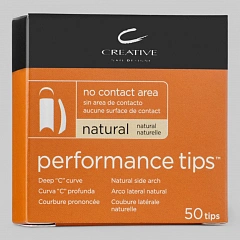 &quot;PERFORMANCE TIPS №5&quot; - Типсы без контактной зоны, не требующие длительного подпиливания, натурального цвета, №5, 50шт.