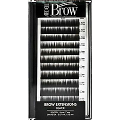 Искусственные волоски для наращивания бровей, 4 размера, черные. (примерное количество 4320шт)