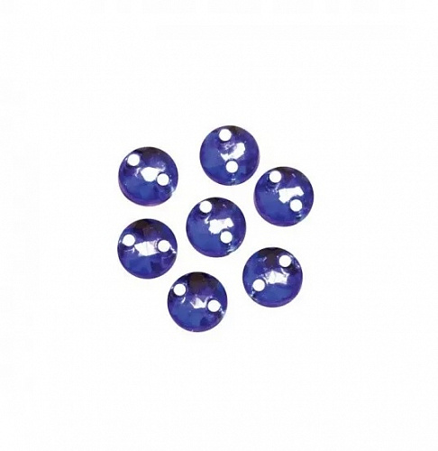 Стразы круглые, цвет &quot;светлый сапфир&quot;, 24 шт., диам.3 мм