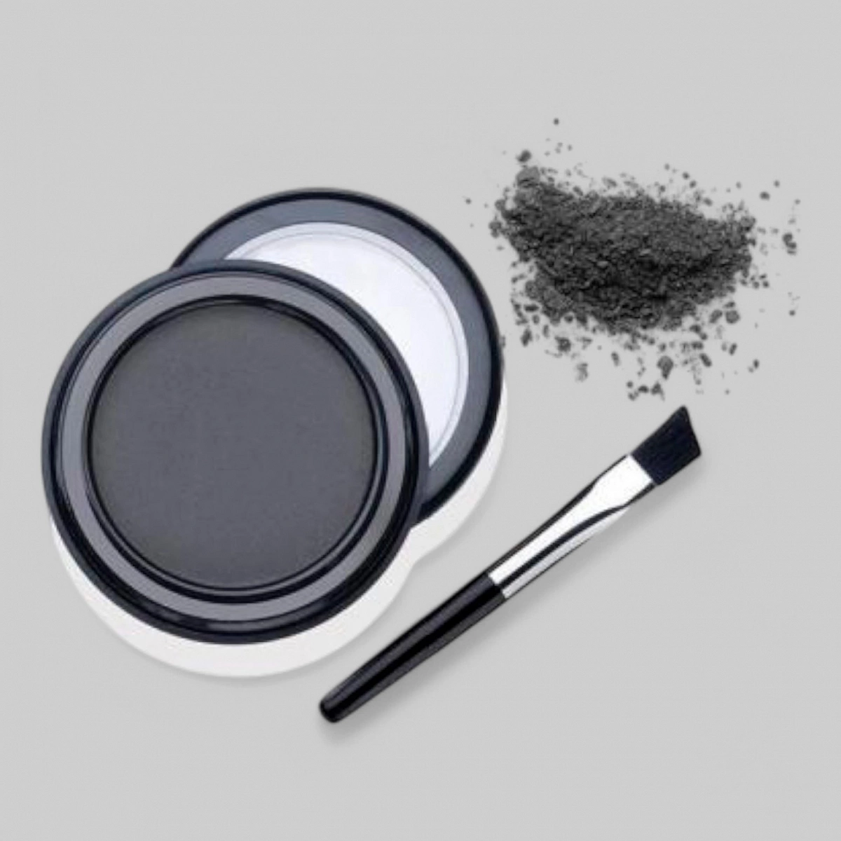 Пудра прессованная для тонирования бровей, черная, 2,2гр.