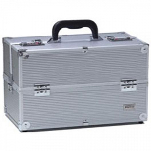 Кейс для визажиста, алюминиевый, размер 37Х22Х25см.