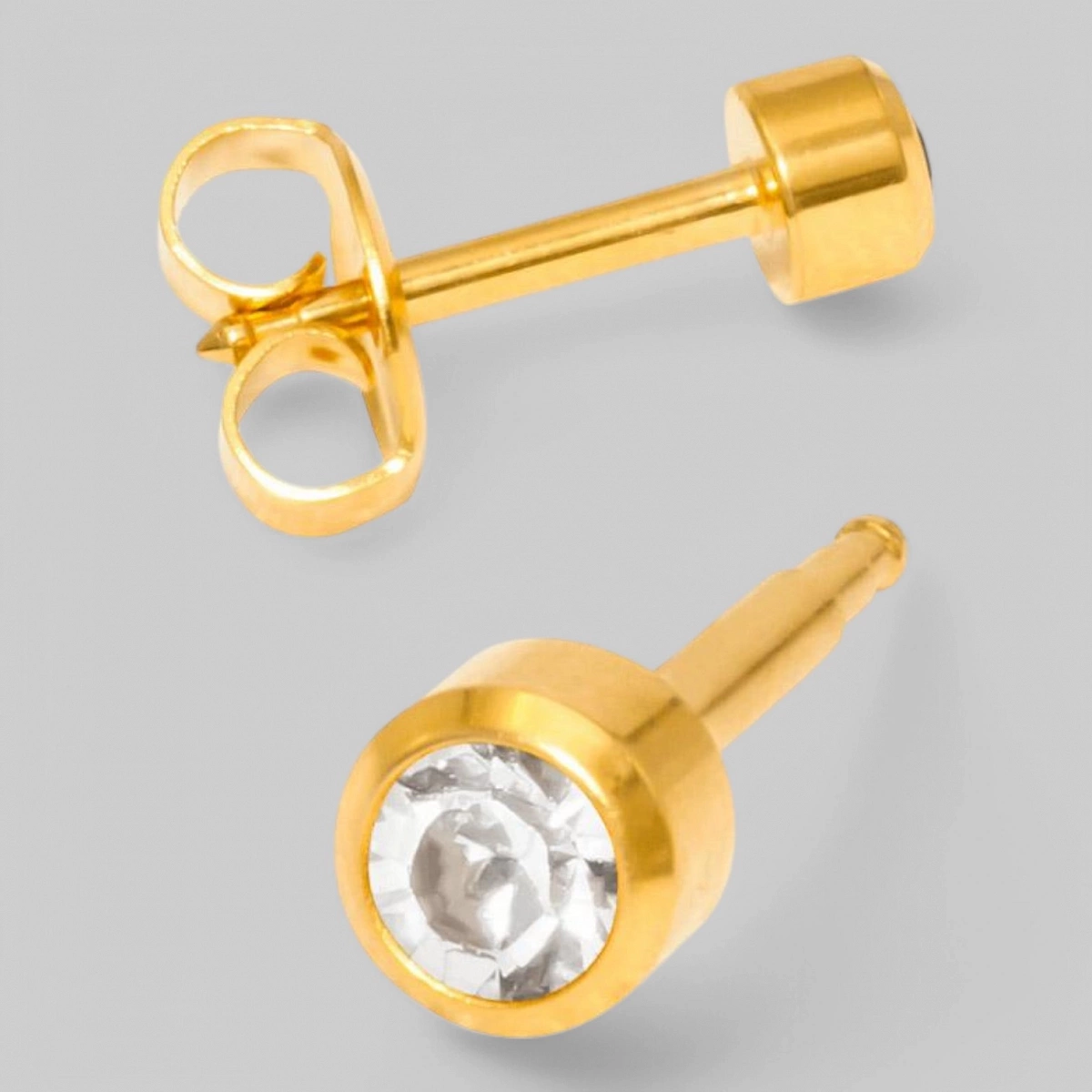 APRIL BIRTHSTONE-Камень Хрусталь месяц апрель позолоченный