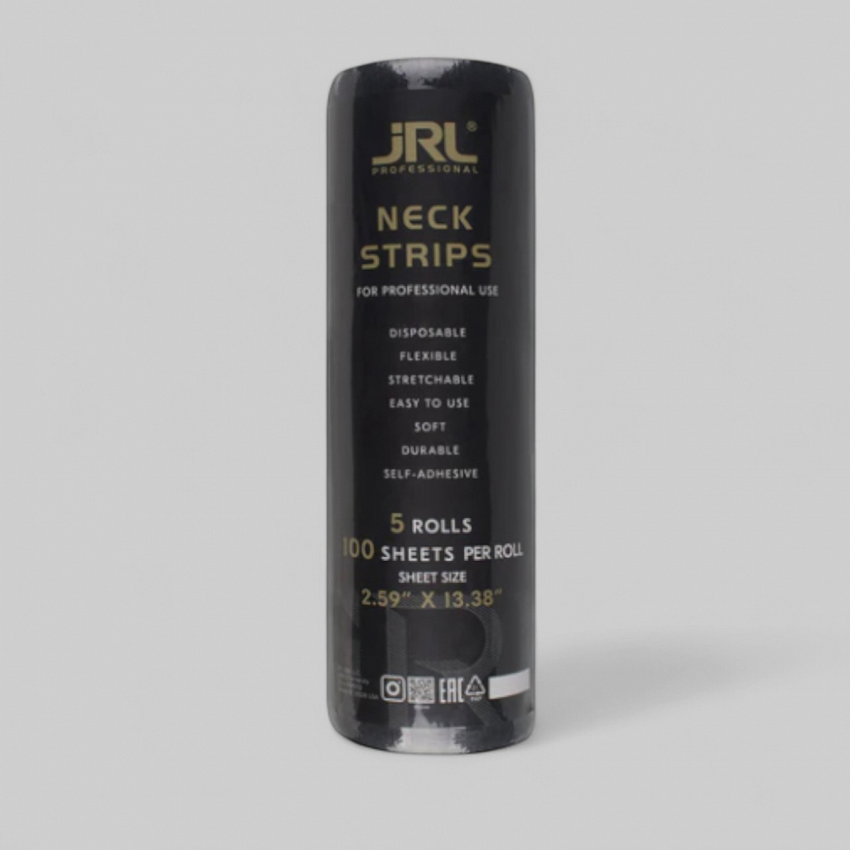 JRL Neck Strips Black – одноразовый защитный воротник для стрижки, чёрный