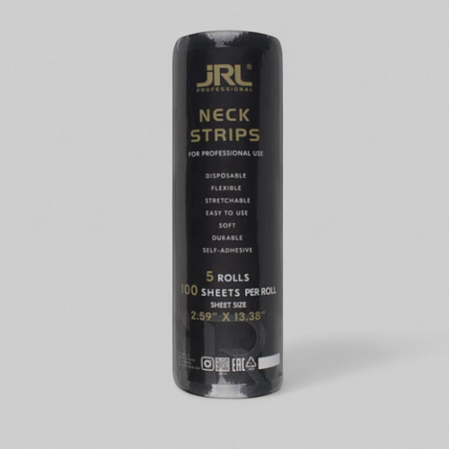 JRL Neck Strips Black – одноразовый защитный воротник для стрижки, чёрный