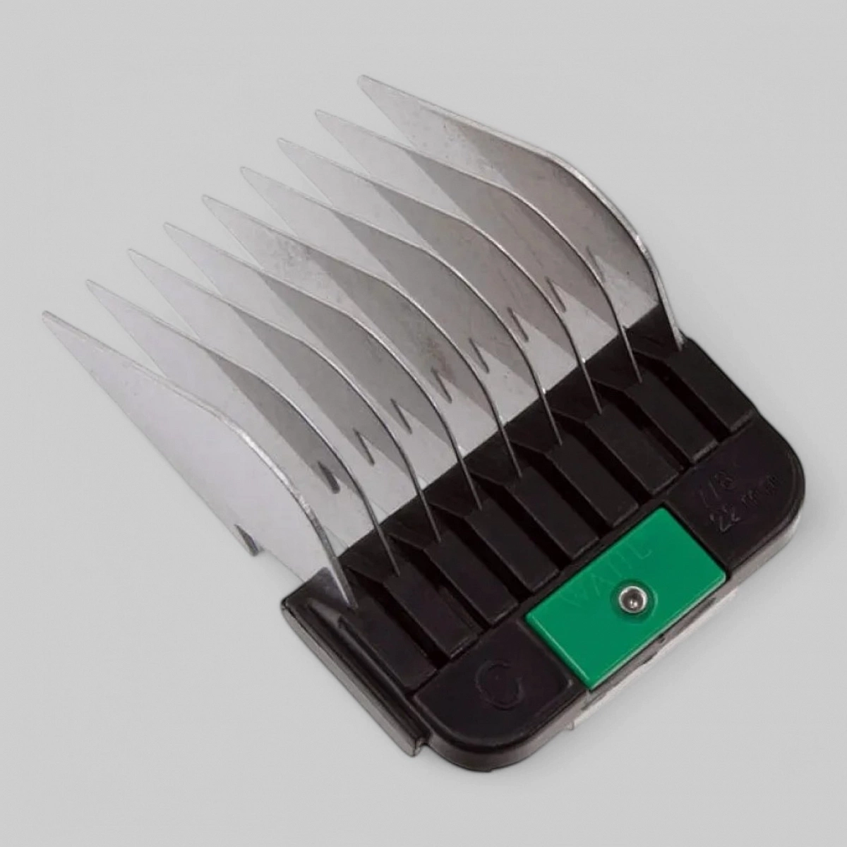 Насадка металлическая &quot;WAHL №7&quot; к машинкам &quot;Moser Max50&quot;, &quot;Moser Max45&quot;, &quot;KM&quot; и сетевые сетевые машинки &quot;Wahl&quot; -22мм, с цветовым индикатором.