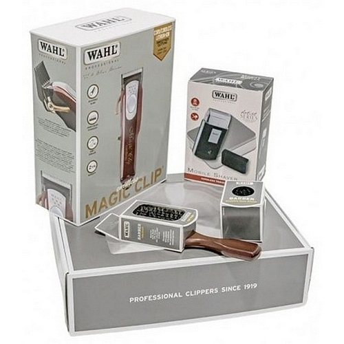 Набор для стрижки Wahl Combo Magic Clip & Travel Shaver  включает в себя: Wahl Magic Clip Cordless, Travel Shaver, Две щетки для фейда (арт. 3615-0473)